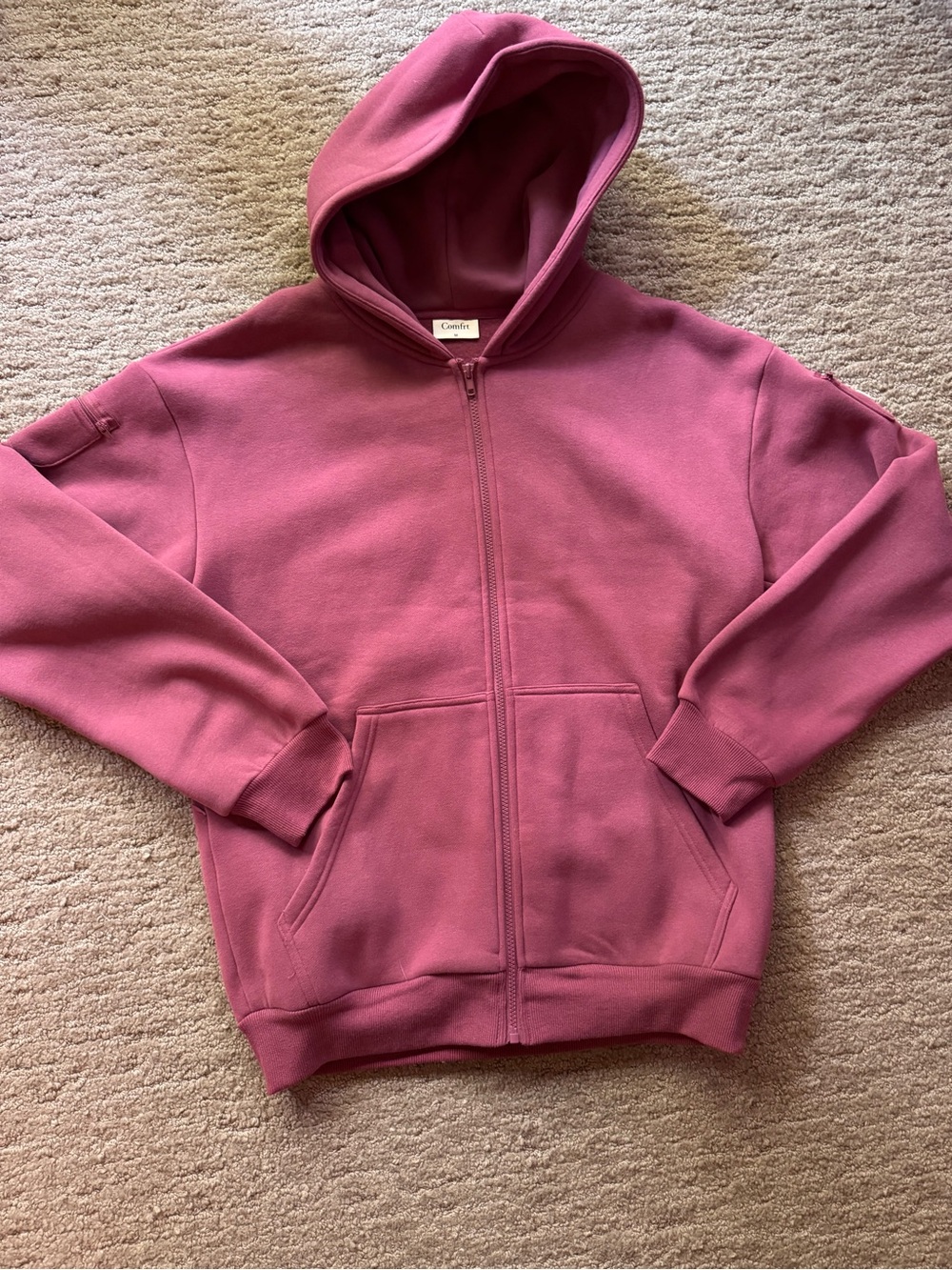 Comfrt Women’s Full-Zip Hoodie - Dusty Rose
